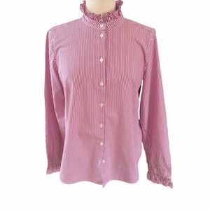 J. Crew Pink Striped Women's Blouse